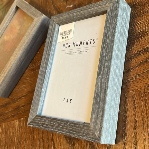 Our Moments Other - 🟢3/$15 Wooden Picture Frame for 4”x6” photos rustic vibe grey